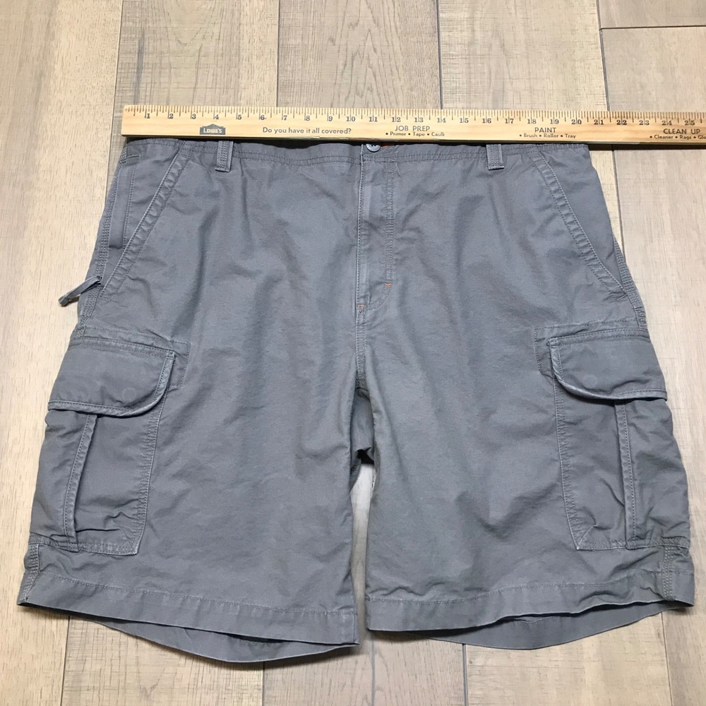 L.L. Bean Shorts Mens Size 40 Cargo Allagash Ripstop Gray‎ Canvas Outdoor Cotton - Picture 7 of 10
